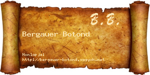 Bergauer Botond névjegykártya